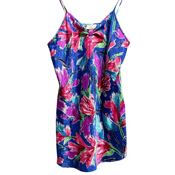 LA Intimates Multicolor Floral Sleeveless Nightgown No Size Tag Sleepwear‎ - Picture 3 of 10